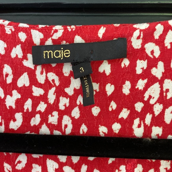 Stunning Women’s Maje Sleeveless Red Open Sides Maxi Dress Sz 3 - Picture 5 of 8